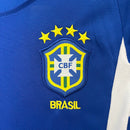 Kit Infantil Brasil Away 2002 Retro - Azul