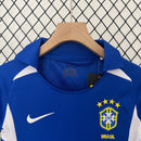 Kit Infantil Brasil Away 2002 Retro - Azul